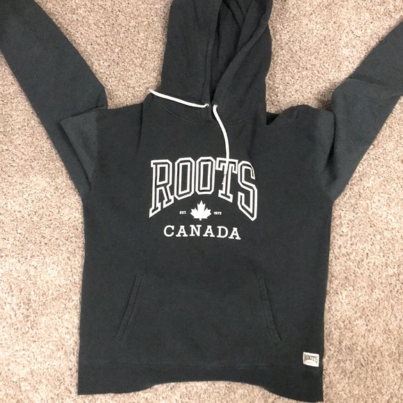 Roots Drawstring Hoodie with Pockets (L) - Picture 6 of 6